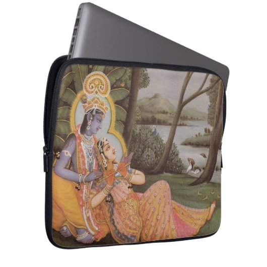 Krishna hindische Gottheit 13" Laptop/Macbook Laptopschutzhülle (Vorne Rechts)