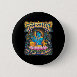 Krishna Hinduismus  Button