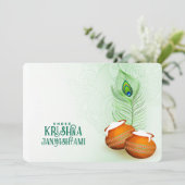 Krishna Janmashtami Feiertagskarte (Stehend Vorderseite)