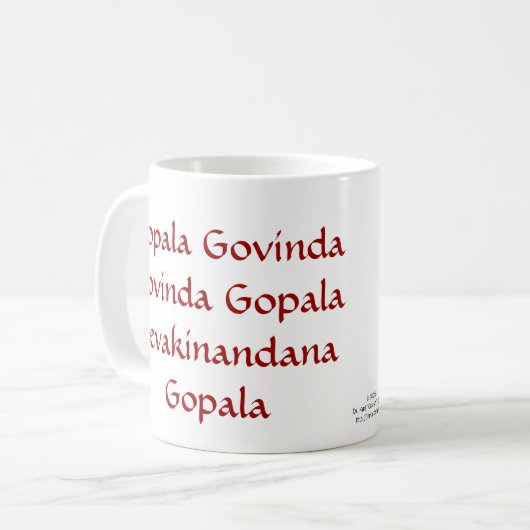 Krishna Kaffeetasse (Vorderseite Links)