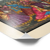Krishna-Kali Fotodruck (Ecke)