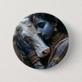 Krishna & Kuhliebe Button (Vorderseite)