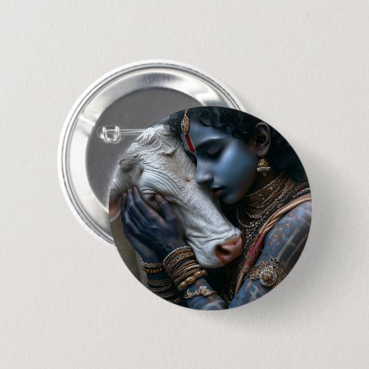 Krishna & Kuhliebe Button (Vorne & Hinten)