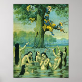 Krishna Leela von Raja Ravi Varma Poster (Vorne)