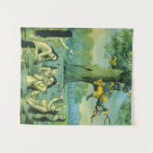 Krishna Leela von Raja Ravi Varma Wandteppich (Vorderseite (Horizontal))