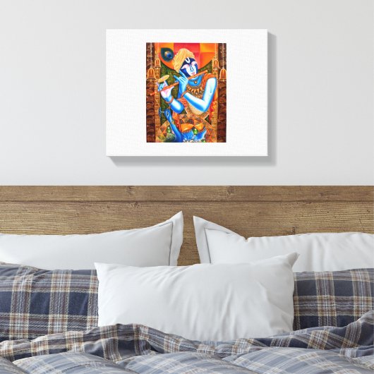 KRISHNA MIT DEM FLUT LEINWANDDRUCK (Insitu (Schlafzimmer))