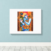 KRISHNA MIT DEM FLUT LEINWANDDRUCK (Insitu (Holzboden))