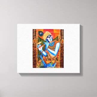 KRISHNA MIT DEM FLUT LEINWANDDRUCK