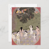 Krishna mit den Kühe-Girls-Kleidern, Postkarte (Vorne/Hinten)