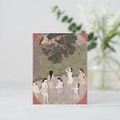 Krishna mit den Kühe-Girls-Kleidern, Postkarte (Stehend Vorderseite)