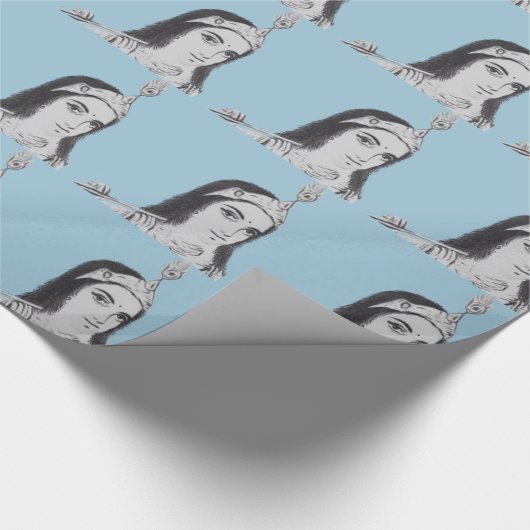 Krishna mit Flöte Geschenkpapier (Ecke)