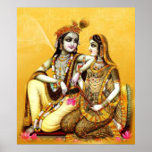 Krishna mit Radha Poster (Vorne)
