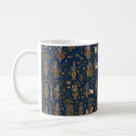 Krishna-Muster Kaffeetasse (Links)