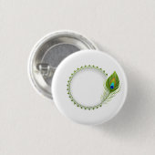 Krishna Pfauenthema Button (Vorne & Hinten)