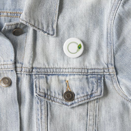 Krishna Pfauenthema Button (Beispiel)