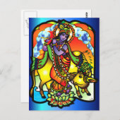 Krishna Postcard Postkarte (Vorne/Hinten)
