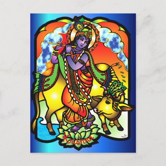 Krishna Postcard Postkarte (Vorderseite)