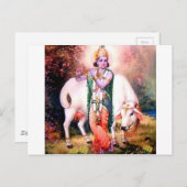 krishna postkarte (Vorne/Hinten)