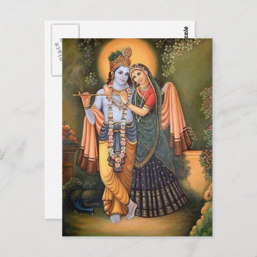 krishna postkarte (Vorne/Hinten)