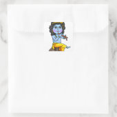 Krishna Quadratischer Aufkleber (Tasche)