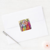 Krishna Quadratischer Aufkleber (Umschlag)