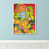 Krishna radha Wandmalerei Leinwanddruck (Insitu (Holzboden))