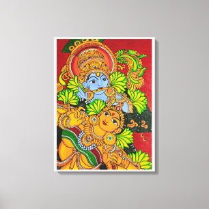 Krishna radha Wandmalerei Leinwanddruck