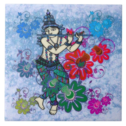 Krishna Rising Fliese (Vorderseite)