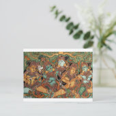 KRISHNA SPIELT DEN FLUT POSTKARTE (Stehend Vorderseite)