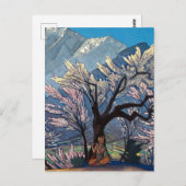 "Krishna - Spring in Kulu" von Nicholas Roerich Postkarte (Vorne/Hinten)