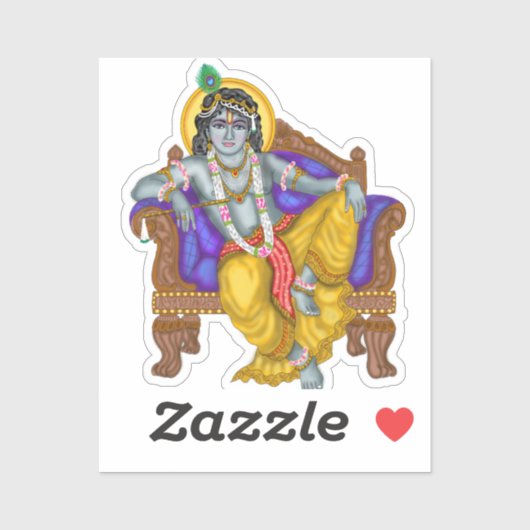 Krishna Sticker (Blatt)