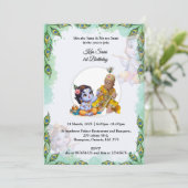 KRISHNA THEME GEBURTSTAGEINLADUNG EINLADUNG (Stehend Vorderseite)