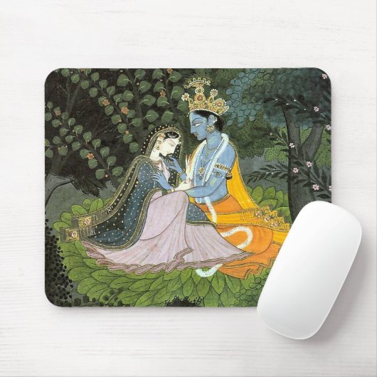 Krishna u. Radha bunte Mausunterlage Mousepad (Mit Mouse)