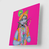 Krishna-Uhr Quadratische Wanduhr (Winkel)