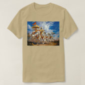 Krishna und Arjuna während des Krieges in Mahabhar T-Shirt (Design vorne)