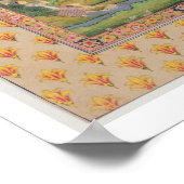 Krishna und die Gopis (Gouache auf Papier) Poster (Ecke)