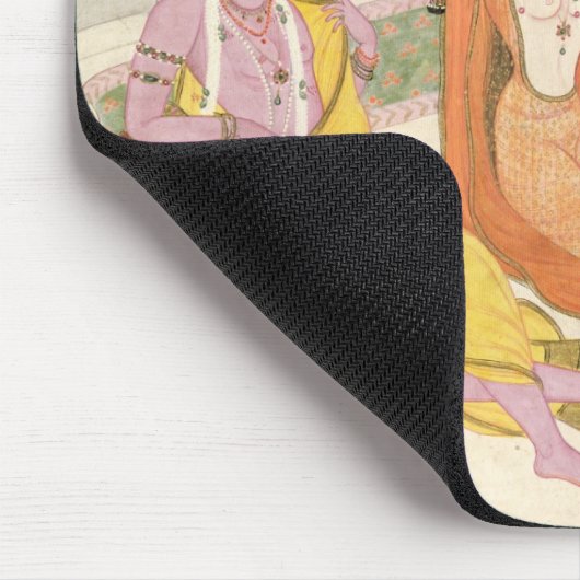 Krishna und Radha auf einem Bett in einem Mousepad (Ecke)