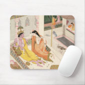 Krishna und Radha auf einem Bett in einem Mousepad (Mit Mouse)