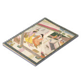 Krishna und Radha auf einem Bett in einem Notizblock (Linke Seite)