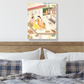 Krishna und Radha auf einem Bett in einem Palast i Leinwanddruck (Insitu (Schlafzimmer))