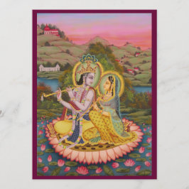 Krishna und Radha auf lotusInvitation Einladung