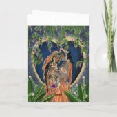 Krishna und Radha Karte (Rückseite)
