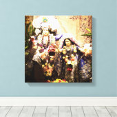 Krishna und Radha Leinwanddruck (Insitu (Holzboden))
