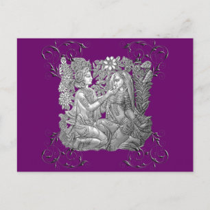 Krishna und Radha Postkarte