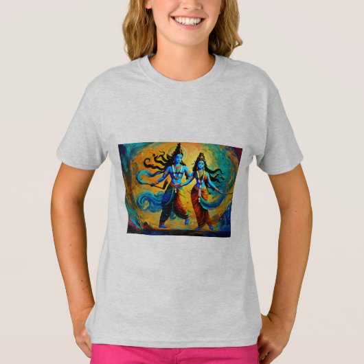 Krishna und Radha T-Shirt (Vorderseite)