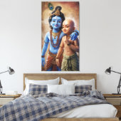Krishna und Sudama: Der Anleger der Freundschaft Leinwanddruck (Insitu (Schlafzimmer))