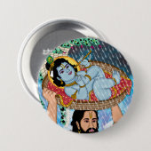 Krishna & Vasudeva Knopf Button (Vorne & Hinten)