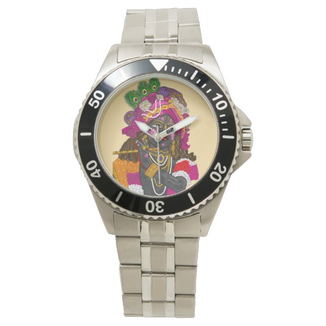 Krishna Wall Clock Armbanduhr (Vorderseite)