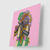 Krishna Wall Clock Quadratische Wanduhr (Winkel)