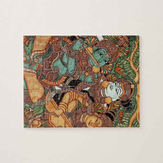 KRISHNA, WELCHES DIE FLÖTE SPIELT PUZZLE (Horizontal)